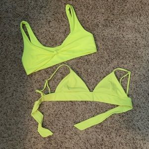 Blackbough Fluoro Yellow Bikini Tops